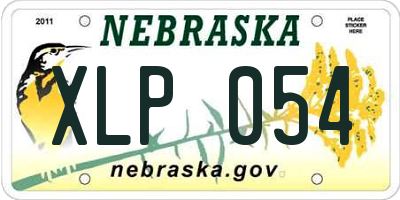 NE license plate XLP054