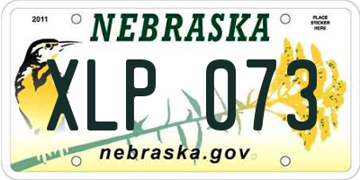 NE license plate XLP073