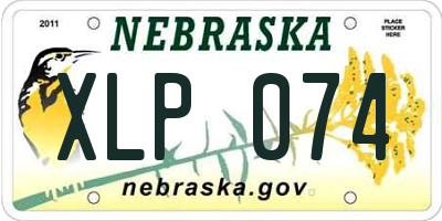 NE license plate XLP074