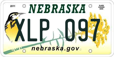 NE license plate XLP097
