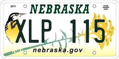 NE license plate XLP115