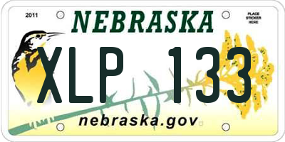 NE license plate XLP133
