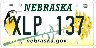 NE license plate XLP137