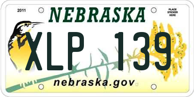 NE license plate XLP139