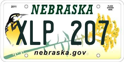 NE license plate XLP207