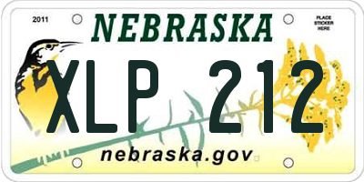 NE license plate XLP212