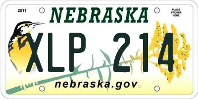 NE license plate XLP214