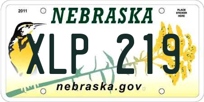 NE license plate XLP219