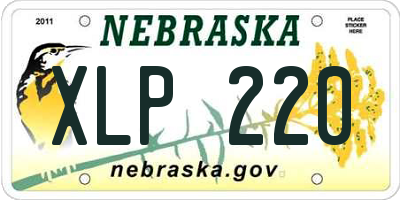 NE license plate XLP220