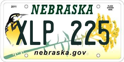 NE license plate XLP225