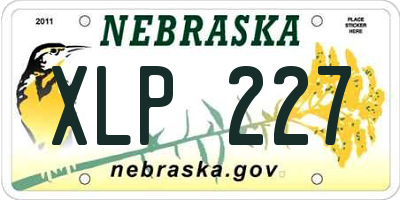NE license plate XLP227