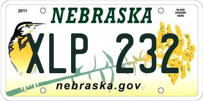 NE license plate XLP232