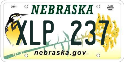 NE license plate XLP237