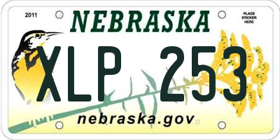 NE license plate XLP253