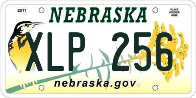 NE license plate XLP256