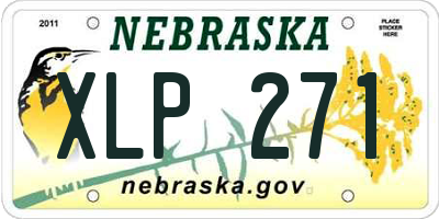 NE license plate XLP271