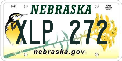 NE license plate XLP272