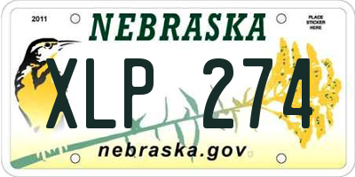 NE license plate XLP274