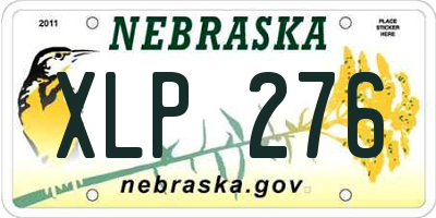 NE license plate XLP276