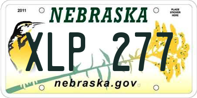 NE license plate XLP277