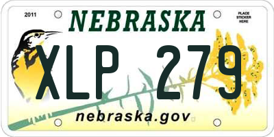 NE license plate XLP279