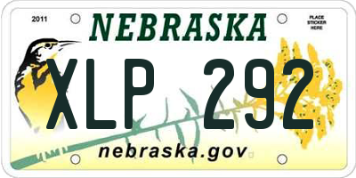 NE license plate XLP292