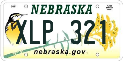 NE license plate XLP321