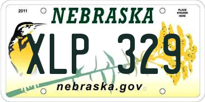 NE license plate XLP329