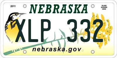 NE license plate XLP332