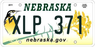 NE license plate XLP371