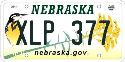 NE license plate XLP377