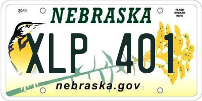 NE license plate XLP401