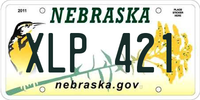 NE license plate XLP421