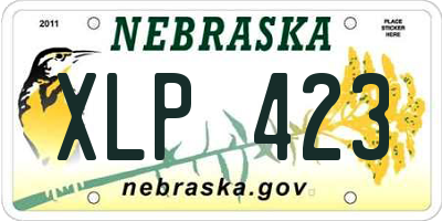 NE license plate XLP423