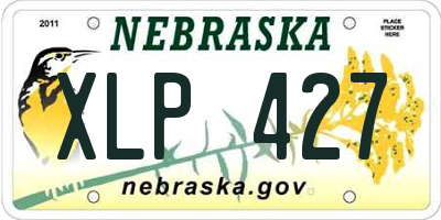 NE license plate XLP427