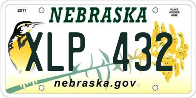 NE license plate XLP432