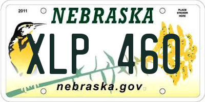 NE license plate XLP460