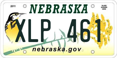 NE license plate XLP461