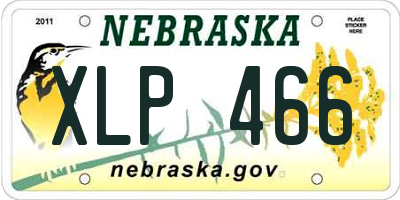 NE license plate XLP466