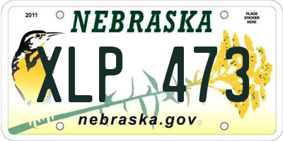NE license plate XLP473
