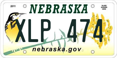 NE license plate XLP474