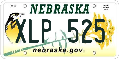 NE license plate XLP525