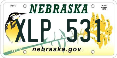 NE license plate XLP531