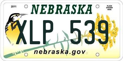 NE license plate XLP539