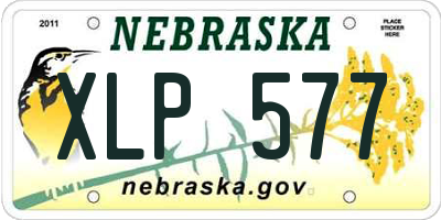 NE license plate XLP577