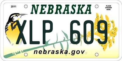 NE license plate XLP609