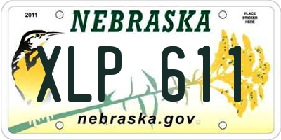 NE license plate XLP611