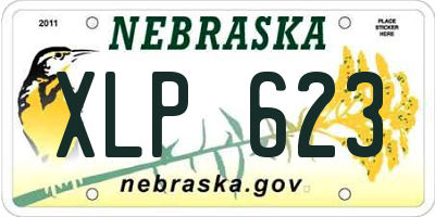 NE license plate XLP623