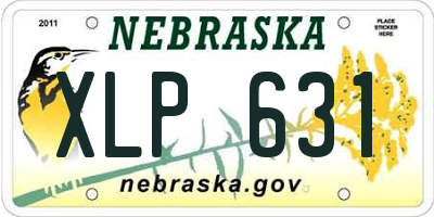 NE license plate XLP631