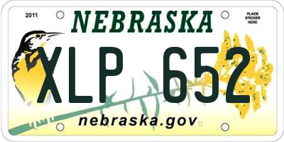 NE license plate XLP652
